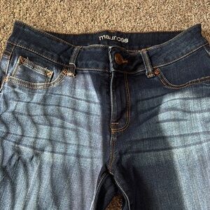 Maurices Blue Skinny Jeans Two-Tone Design